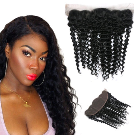 Front lace 4x13 lace frontal deep hair black real hair wig hair block Front lace 4x13 lace frontal deep hair black real hair wig hair block
